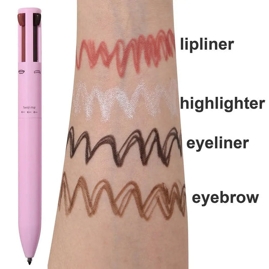 4-in-1 Makeup Pen (Eyeliner + Eyebrow + Lipliner + Highlighter)