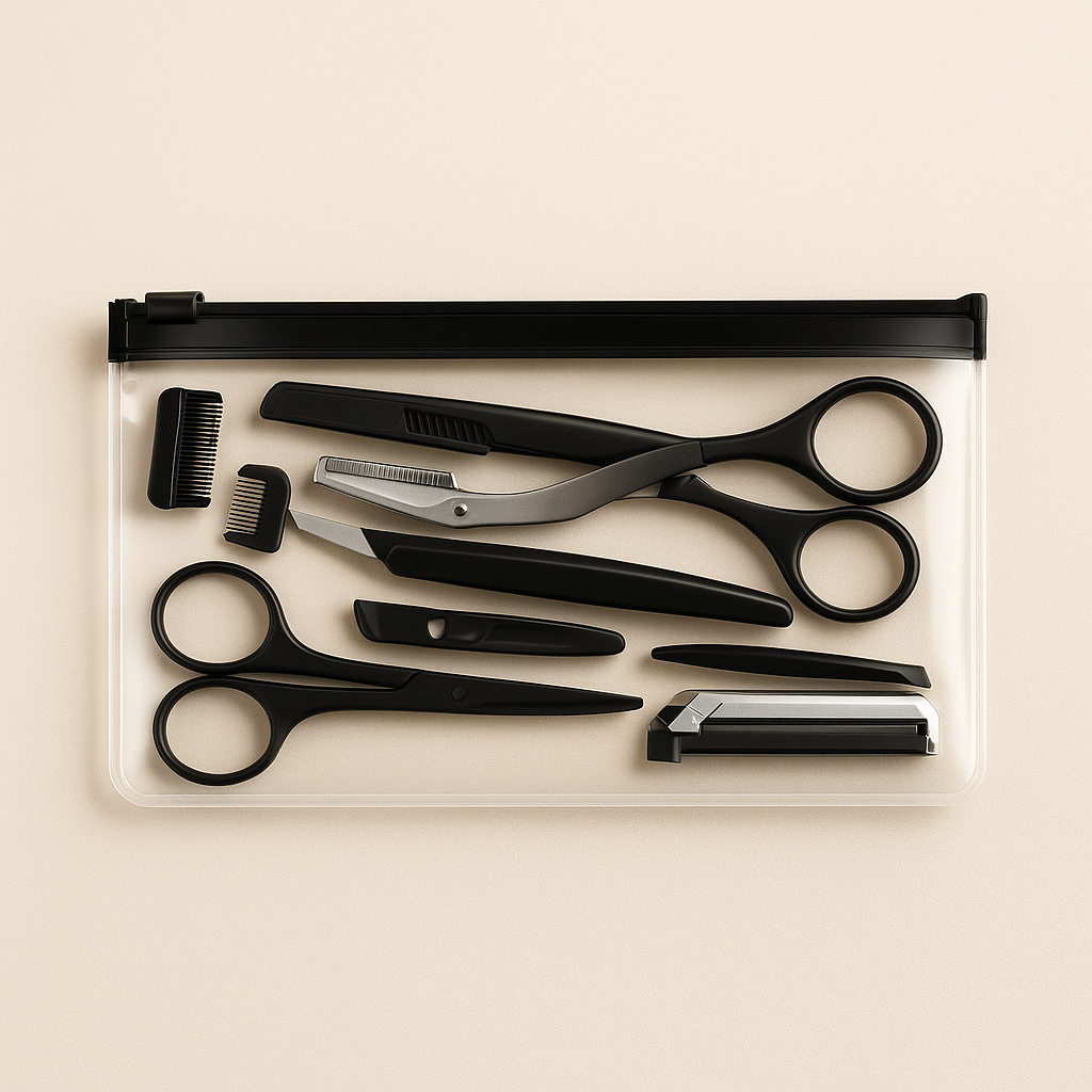 Beauty Tools Black Eyebrow Trimming Set