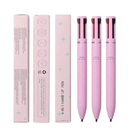 4-in-1 Makeup Pen (Eyeliner + Eyebrow + Lipliner + Highlighter)