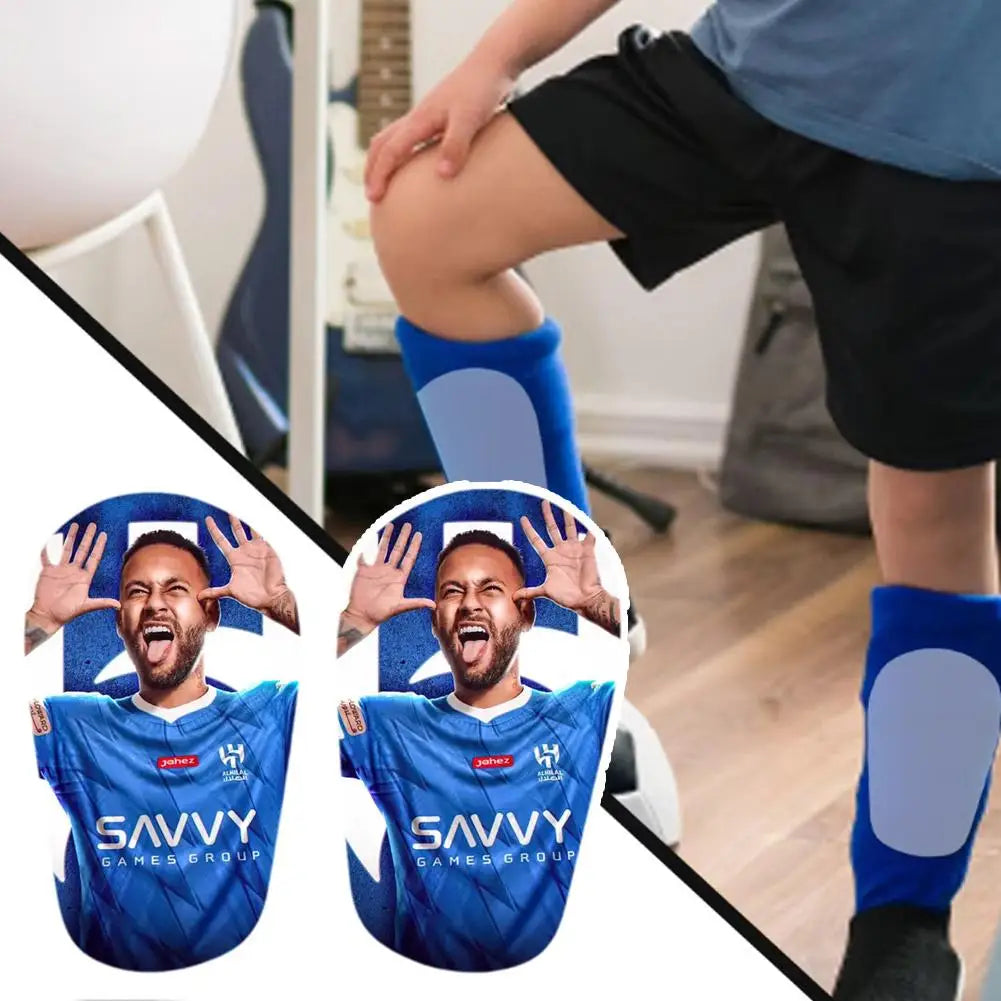 Mini ShinPads Featuring Messi, Neymar, Mbappé, and Ronaldo