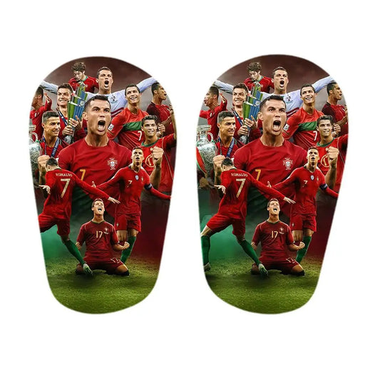 Mini ShinPads Featuring Messi, Neymar, Mbappé, and Ronaldo