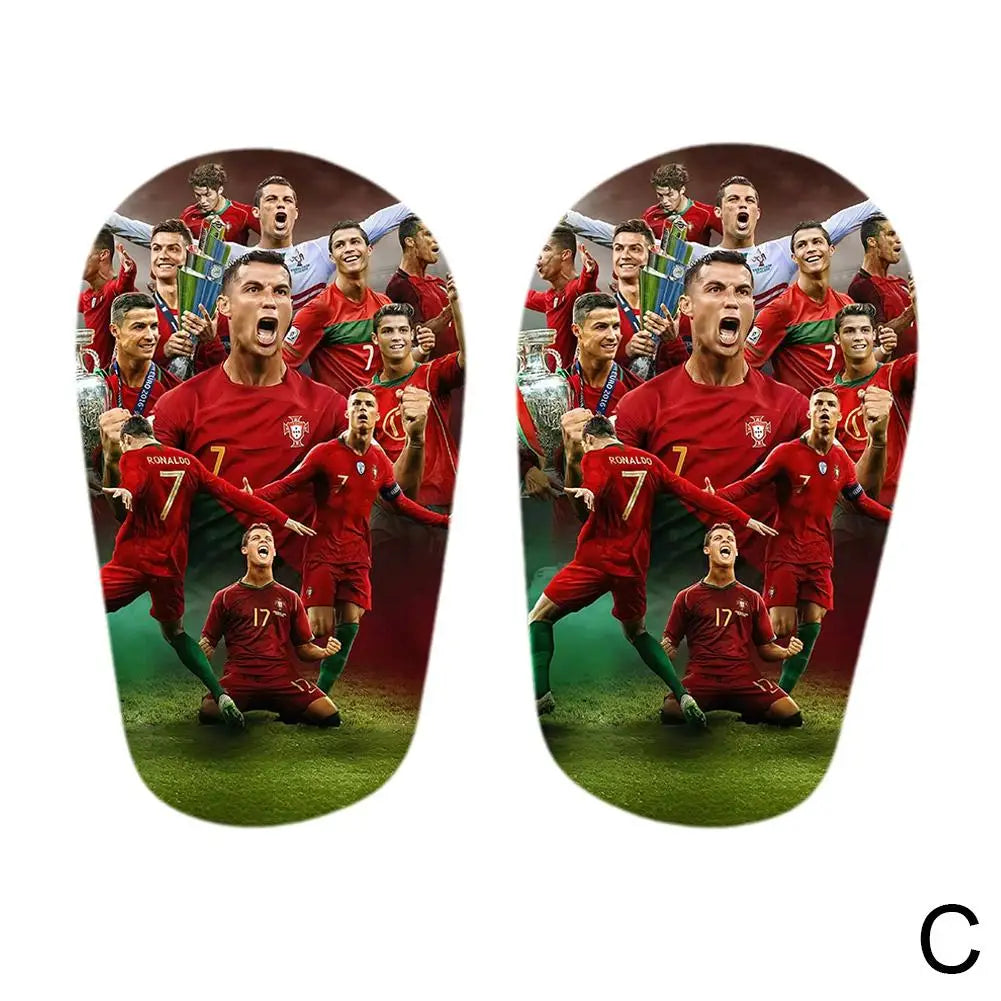 Mini ShinPads Featuring Messi, Neymar, Mbappé, and Ronaldo