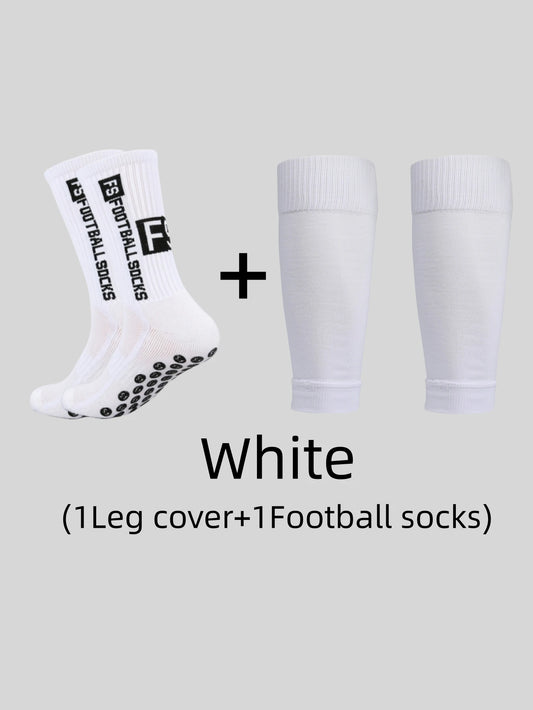 1 pair resistant FS football grip socks + long socks cut