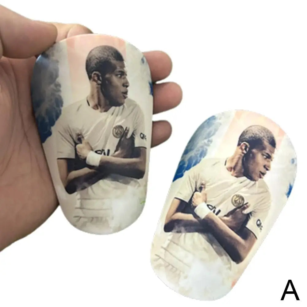 Mini ShinPads Featuring Messi, Neymar, Mbappé, and Ronaldo